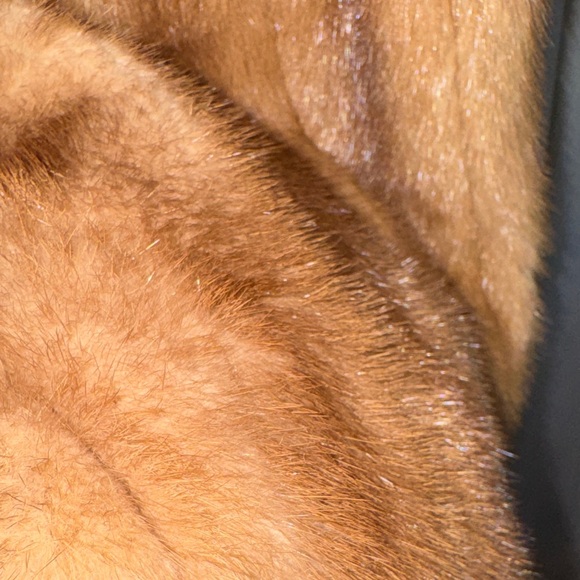 Vintage Mink Fur Coat 3/4 Sleeve Honey Brown vintage - Picture 5 of 15